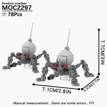 (MOC2297)MOOXI Το πιο πλήρες Space Wars Droid Spider Bot Sentry Ενηλίκων Building Block Set MOC Brick