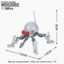 (MOC2002)MOOXI Το πιο πλήρες Space Wars Droid Spider Bot Sentry Ενηλίκων Building Block Set MOC Brick