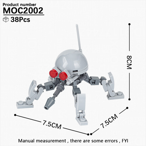 (MOC2002)MOOXI Το πιο πλήρες Space Wars Droid Spider Bot Sentry Ενηλίκων Building Block Set MOC Brick
