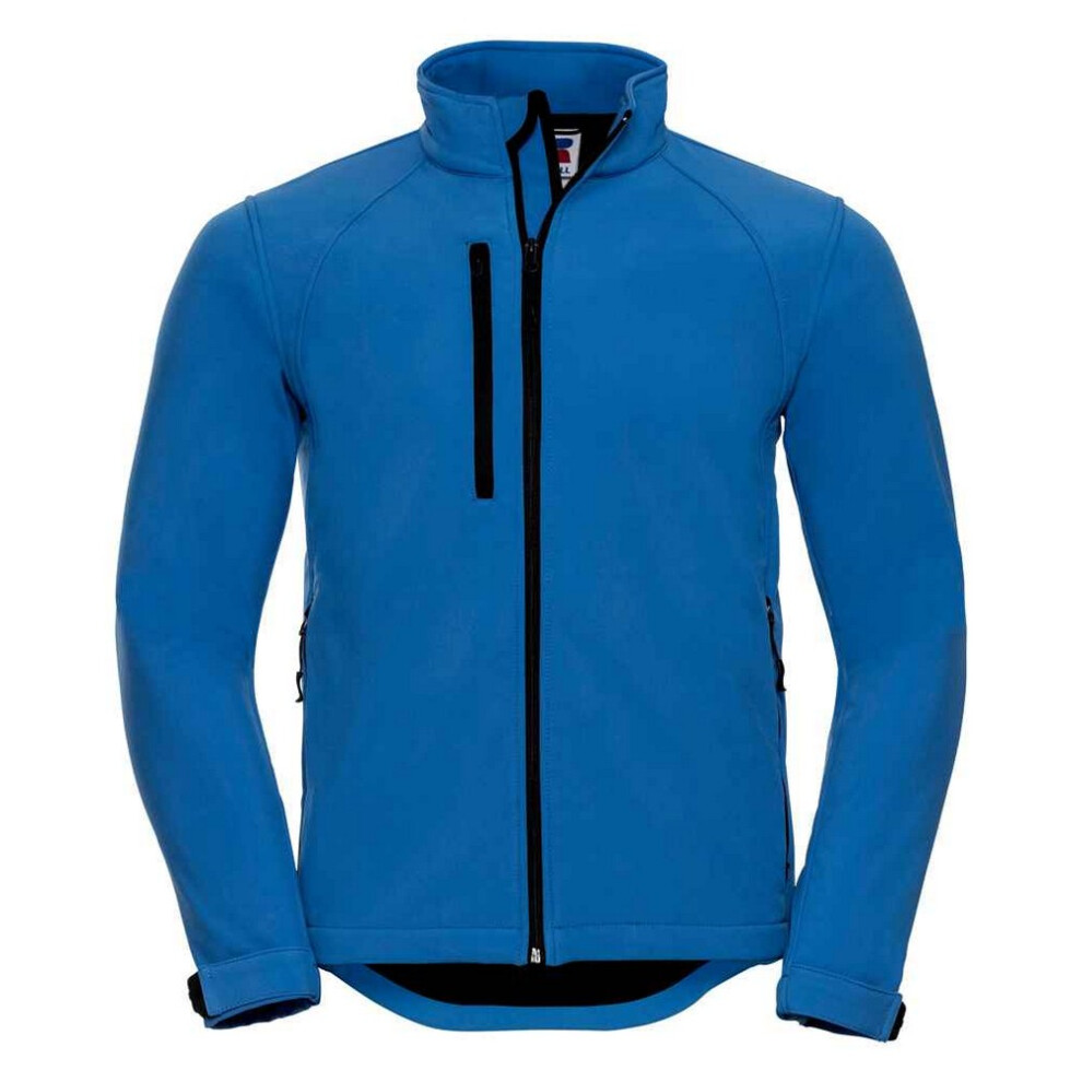 Russell (S, Azure) Mens Plain Soft Shell Jacket Multicoloured