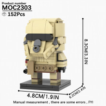 (MOC2303)MOOXI MOC Space War Brickheadz Interstellar Sci-Fi Robot Συμβατές Φιγούρες Δόμησης