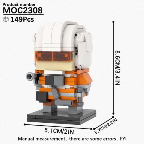 (MOC2308)MOOXI MOC Space War Brickheadz Interstellar Sci-Fi Robot Συμβατές Φιγούρες Δόμησης