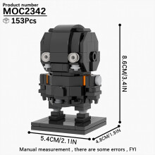(MOC2342)MOOXI MOC Space War Brickheadz Interstellar Sci-Fi Robot Συμβατές Φιγούρες Δόμησης