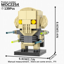 (MOC2254)MOOXI MOC Space War Brickheadz Interstellar Sci-Fi Robot Συμβατές Φιγούρες Δόμησης