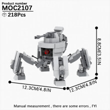 (MOC2107)MOOXI Το πιο πλήρες Space Wars Droid Spider Bot Sentry Ενηλίκων Building Block Set MOC Brick