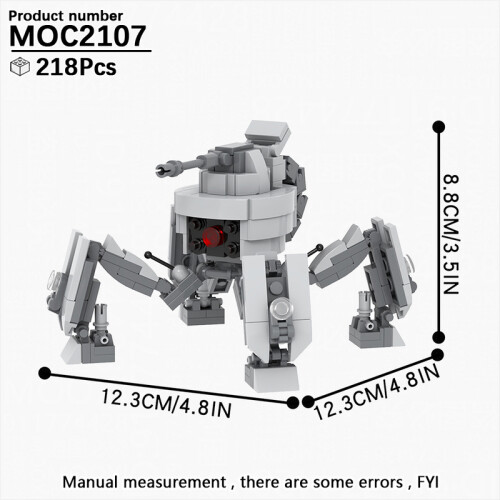 (MOC2107)MOOXI Το πιο πλήρες Space Wars Droid Spider Bot Sentry Ενηλίκων Building Block Set MOC Brick