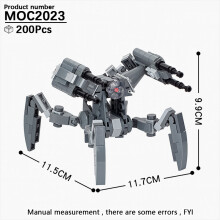 (MOC2023)MOOXI Το πιο πλήρες Space Wars Droid Spider Bot Sentry Ενηλίκων Building Block Set MOC Brick