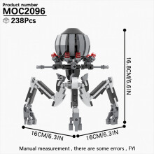(MOC2096)MOOXI Το πιο πλήρες Space Wars Droid Spider Bot Sentry Ενηλίκων Building Block Set MOC Brick