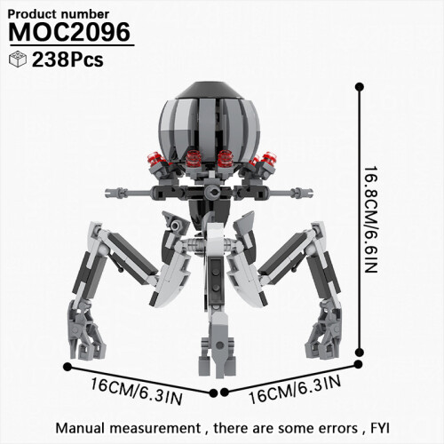 (MOC2096)MOOXI Το πιο πλήρες Space Wars Droid Spider Bot Sentry Ενηλίκων Building Block Set MOC Brick