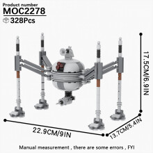 (MOC2278)MOOXI Το πιο πλήρες Space Wars Droid Spider Bot Sentry Ενηλίκων Building Block Set MOC Brick