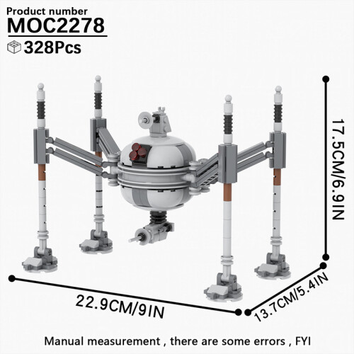 (MOC2278)MOOXI Το πιο πλήρες Space Wars Droid Spider Bot Sentry Ενηλίκων Building Block Set MOC Brick