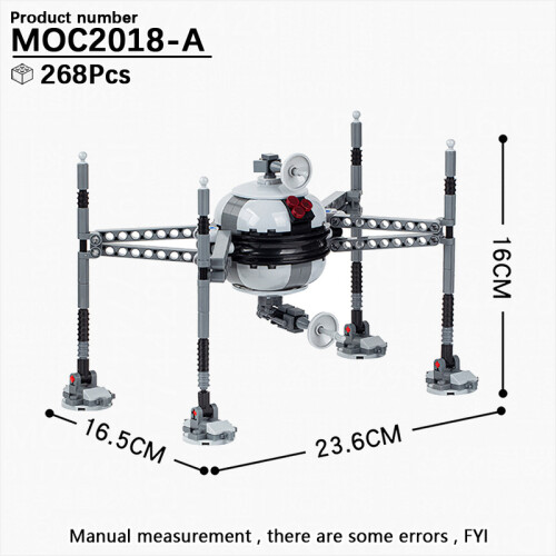 (MOC2018-A)MOOXI Το πιο πλήρες Space Wars Droid Spider Bot Sentry Ενηλίκων Building Block Set MOC Brick