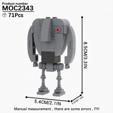 (MOC2343)MOOXI MOC Space War Brickheadz Interstellar Sci-Fi Robot Συμβατές Φιγούρες Δόμησης