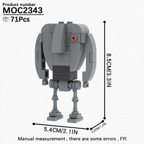 (MOC2343)MOOXI MOC Space War Brickheadz Interstellar Sci-Fi Robot Συμβατές Φιγούρες Δόμησης