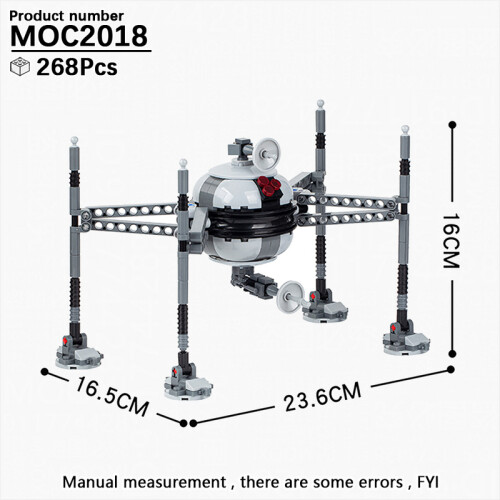 (MOC2018)MOOXI Το πιο πλήρες Space Wars Droid Spider Bot Sentry Ενηλίκων Building Block Set MOC Brick