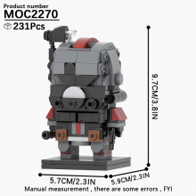(MOC2270)MOOXI MOC Space War Brickheadz Interstellar Sci-Fi Robot Συμβατές Φιγούρες Δόμησης