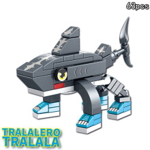 (Tralalero-63PCS)Νεότερα ιταλικά Brainrot Bricks Tung Tung Sahur Figures Tralalero Tralala DIY Building