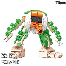 (Br Br Patapim-73PCS)Νεότερα ιταλικά Brainrot Bricks Tung Tung Sahur Figures Tralalero Tralala DIY Building
