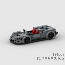 (10657 χωρίς κουτί)MOC Speed Sports Super Race Car Model Building Blocks DIY Bricks City Technical