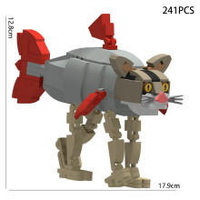 (Shark Cat-241PCS)Τα νεότερα ιταλικά τουβλάκια Brainrot Φιγούρες Tung Tung Sahur Tralalero Tralala DIY