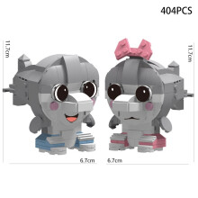 ( sharks-404PCS)Νεότερα ιταλικά Brainrot Bricks Tung Tung Sahur Figures Tralalero Tralala DIY Building