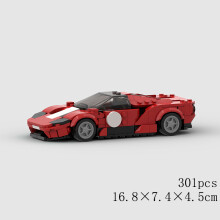 (10642 χωρίς κουτί)MOC Speed Sports Super Race Car Model Building Blocks DIY Bricks City Technical