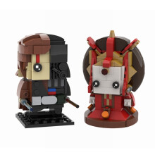 (Πορτοκαλί) Φιγούρες Space Wars Buildmoc Vader-Anakined Queen Jar Binksed General-Grievous Building