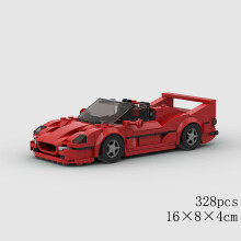 (10633 χωρίς κουτί)MOC Speed Sports Super Race Car Model Building Blocks DIY Bricks City Technical