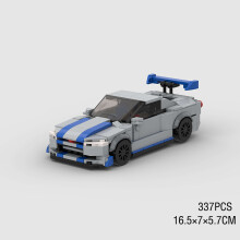 (10320 χωρίς κουτί)MOC Speed Sports Super Race Car Model Building Blocks DIY Bricks City Technical
