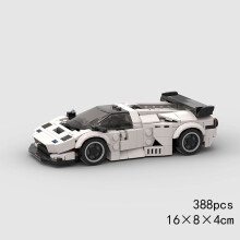 (10387 χωρίς κουτί)MOC Speed Sports Super Race Car Model Building Blocks DIY Bricks City Technical
