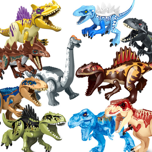 (77128-1)Δεινόσαυροι Jurassic Building Blocks Indominus Rex DIY Μεγάλο μέγεθος Τυραννόσαυρος Μοντέλα 1