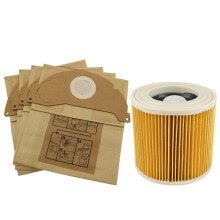 Sacs en Papier et Filtres HEPA pour Aspirateurs WD2250, WD3.200/3.600, MV2/3, WD3 A1000/2204/2251/2064/2101 et K2301