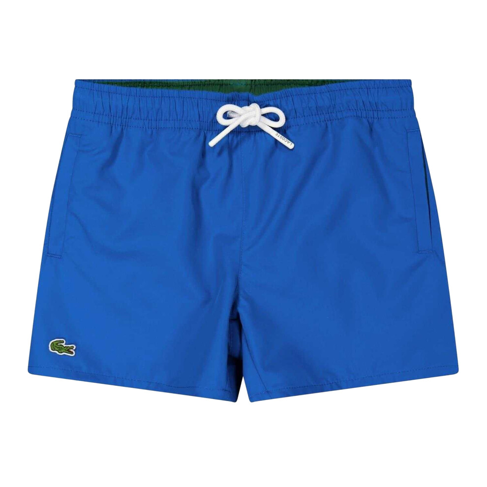 Lacoste (14 Years, ) Boys Crocodile Print Swim Shorts Blue