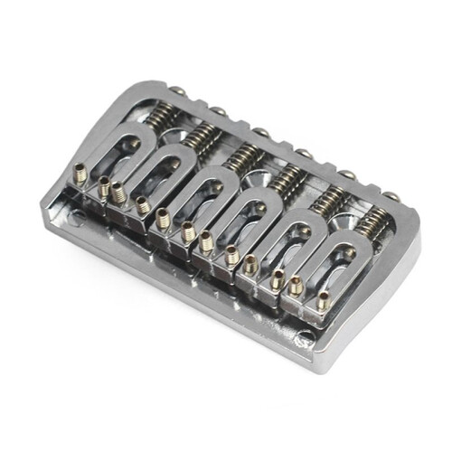 6-String Guitar Fixed Bridge 72.8 Fixed Bridge Body Fittings Alloy Drawing Plate String Bridge Chrome 1