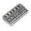 6-String Guitar Fixed Bridge 72.8 Fixed Bridge Body Fittings Alloy Drawing Plate String Bridge Chrome 4