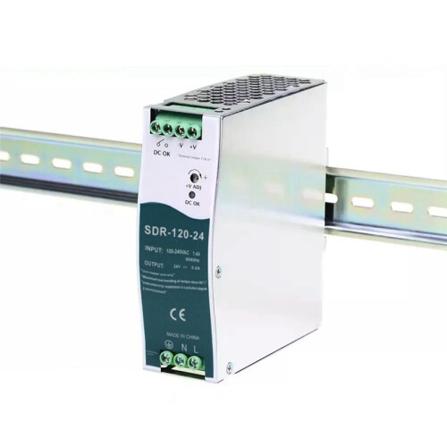 SDR-120-24 Switching Power Supply DIN-Rail Switching Power Supply with PFC Function 150%  Load Capability 1