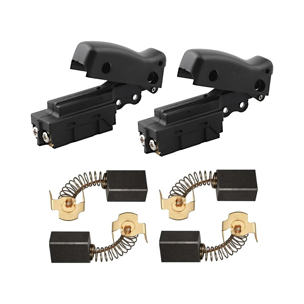 2Pcs Miter Saw Trigger Power Replacement For Dw712 Dw715 Dw716 Dw717 Dw718 Dws780, With 4Xcarbon Brush 4713014726786