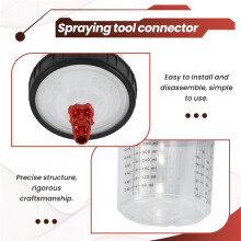 600ml Disposable Paint Cup with Connector Sprayer Cup Paint Mixing Cup Type H/O Quick Cup Spraying 16X1.5MM External