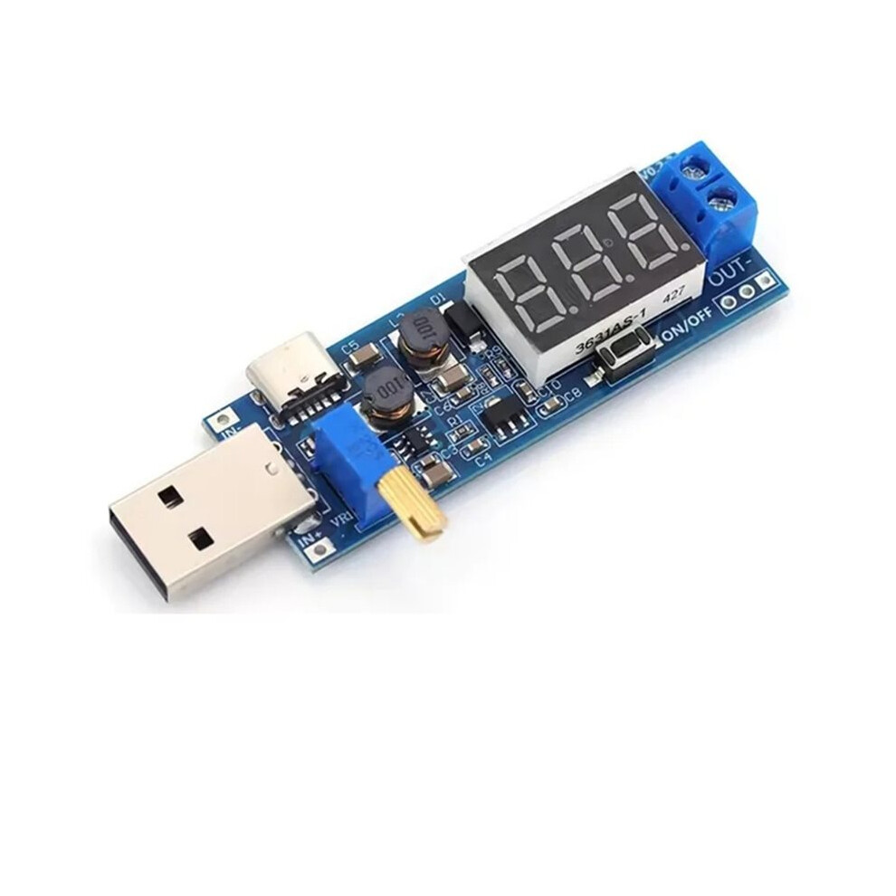 Boost Buck Converter Usb Step / Down Power Supply Module - 5V To 3.3V / 12V Adjustable Output Dc1.2v-24V 4711146643315