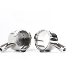 51mm Three-Handled Bottomless Stainless Steel Coffee Handle, Durable and Designed for Coffee Shops.