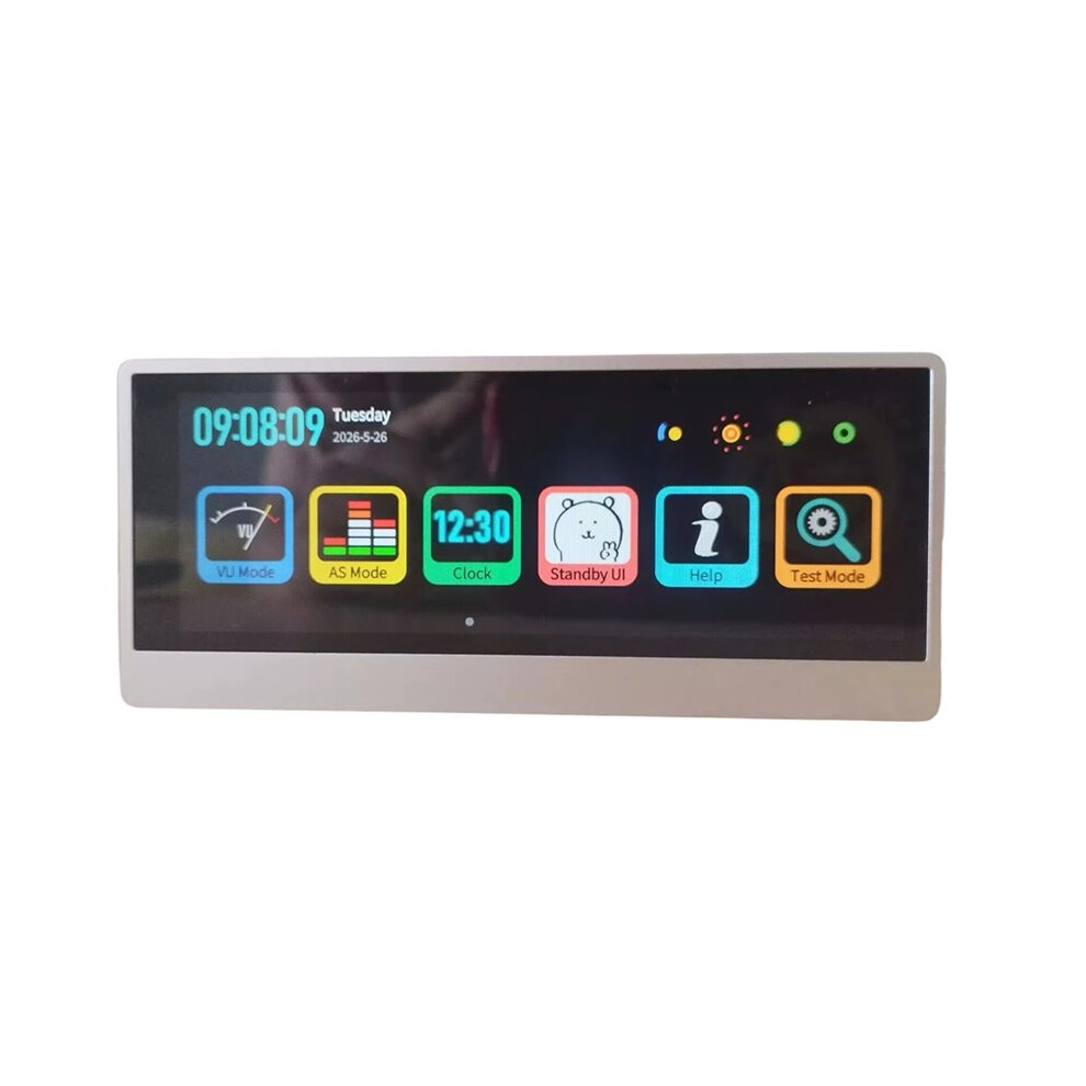 Page Turning Clock Music Spectrum Display Desktop Led Sound Control Visualizer Flip Clock Audio Level Indicator Light 4712875088989