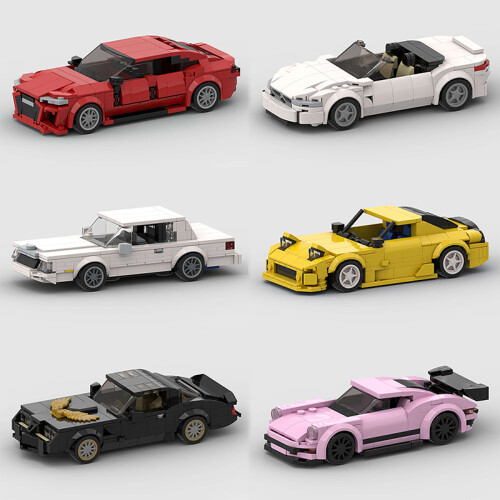 (10663 χωρίς κουτί)MOC Speed Sports Super Race Car Model Building Blocks DIY Bricks City Technical 1