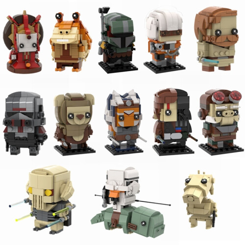 (Χρυσό) Buildmoc Φιγούρες Space Wars Vader-Anakined Βασίλισσα Jar Binksed Στρατηγός-Grievous Δομικά 1