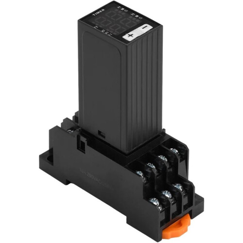 H3Y-4 LED Delay Relay Dual Digital Display Cycle  Controller Delayer Power  Delay Device with Base 12V