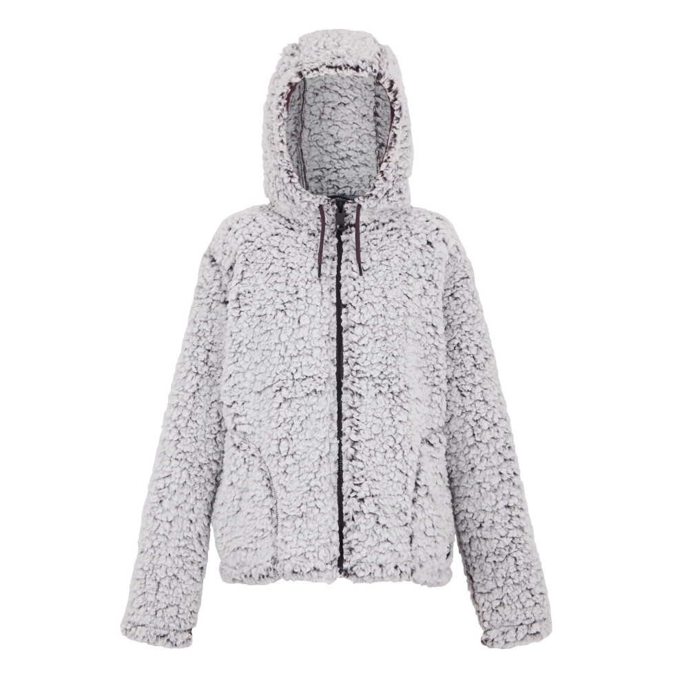 Regatta (18 Uk, Deep Plum) Womens/Ladies Zelpha Fluffy Hooded Fleece Jacket Purple,Multicoloured