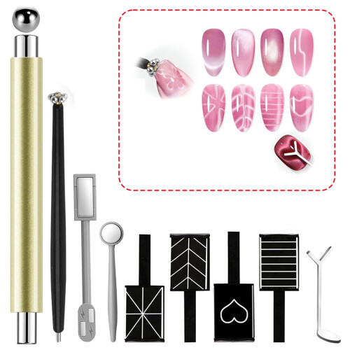 10 PCS Magnet for Nails, Powerful Magnet Set with  & Heart & Flower, Multi-Effect Design Tools 2