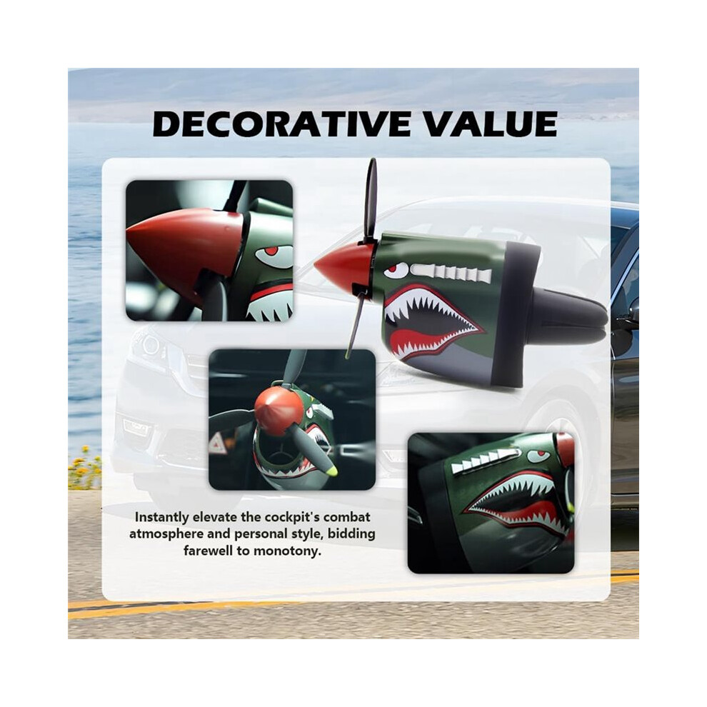 Plane Car Vent Decor,Air Vent Clips Fit For Horizontal/Vertical Air Vents,Car Airs Freshener With Rotating Propeller 4711992561498
