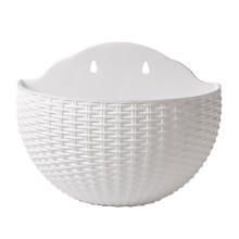 Half Round Wall Planter, Rattan Style