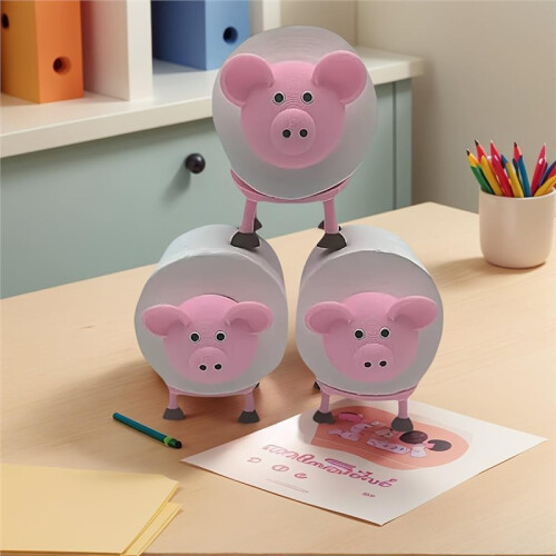 3pcs  Pig-Shaped Tissue Holder - Ideal for Bathroom, Bedroom, Kitchen Decor 2