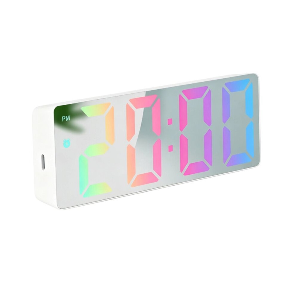 Digital Alarm Clock With Led Display, Voice Control, And Temperature Display For Home And 6031399493894